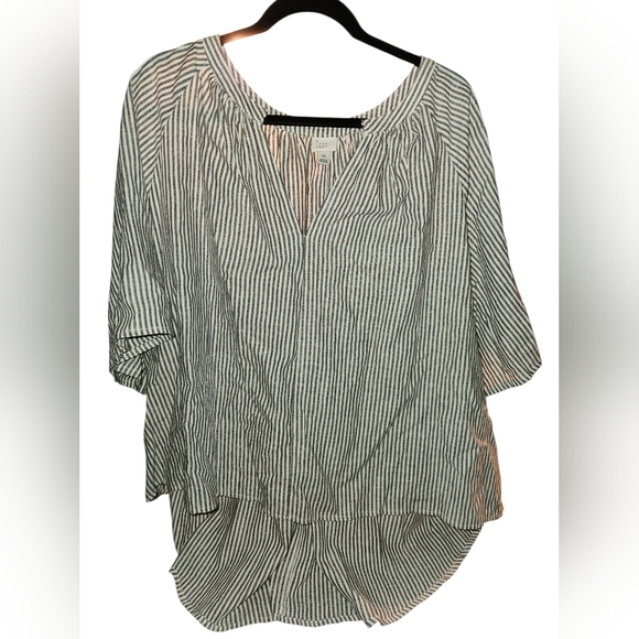 a new day Tops - A New Day Size 1x Linen Blend Swing Top